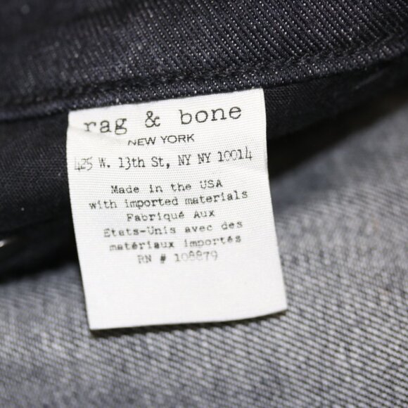 Rag & Bone Nina High Rise Ankle Cigarette Jeans Black Snake Foil SZ 30 NWT $255 - Picture 11 of 16